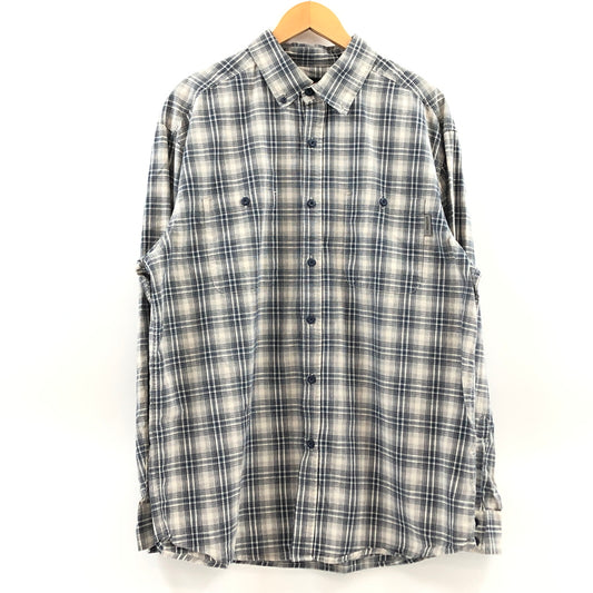 【現状渡し品】【メンズ】 WOLVERINE ウルヴァリン L/S CHECK BD SHIRT 長袖チェックシャツ ボタンダウン カジュアルシャツ トップス 146-260711-hn-07-fur サイズ：XL カラー：ブルー系/ホワイト 万代Net店