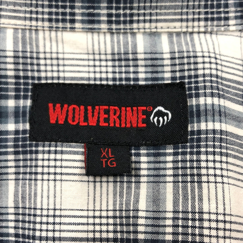 【現状渡し品】【メンズ】 WOLVERINE ウルヴァリン L/S CHECK BD SHIRT 長袖チェックシャツ ボタンダウン カジュアルシャツ トップス 146-260711-hn-07-fur サイズ：XL カラー：ブルー系/ホワイト 万代Net店