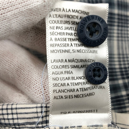 【現状渡し品】【メンズ】 WOLVERINE ウルヴァリン L/S CHECK BD SHIRT 長袖チェックシャツ ボタンダウン カジュアルシャツ トップス 146-260711-hn-07-fur サイズ：XL カラー：ブルー系/ホワイト 万代Net店