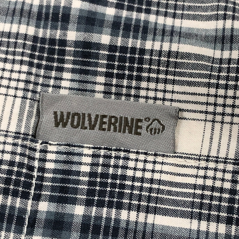 【現状渡し品】【メンズ】 WOLVERINE ウルヴァリン L/S CHECK BD SHIRT 長袖チェックシャツ ボタンダウン カジュアルシャツ トップス 146-260711-hn-07-fur サイズ：XL カラー：ブルー系/ホワイト 万代Net店