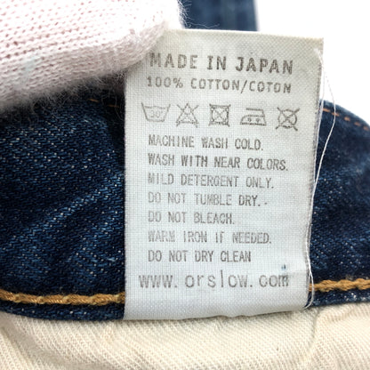 【中古品】【メンズ】 ORSLOW オアスロウ STRAIGHT DENIM PANTS ストレートデニムパンツ ボトムス 156-260712-hn-02-fur サイズ：2 カラー：インディゴ 万代Net店