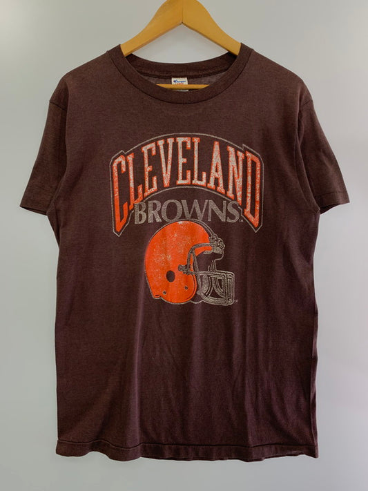 【中古品】【メンズ】 Champion チャンピオン トリコタグ 80S CLEVELAND BROWNS TEE クリーブランド ブロンズ Tシャツ トップス 146-240607-jt-15-min サイズ：L カラー：ブラウン系 万代Net店