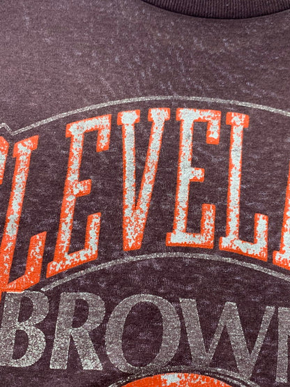 【中古品】【メンズ】 Champion チャンピオン トリコタグ 80S CLEVELAND BROWNS TEE クリーブランド ブロンズ Tシャツ トップス 146-240607-jt-15-min サイズ：L カラー：ブラウン系 万代Net店