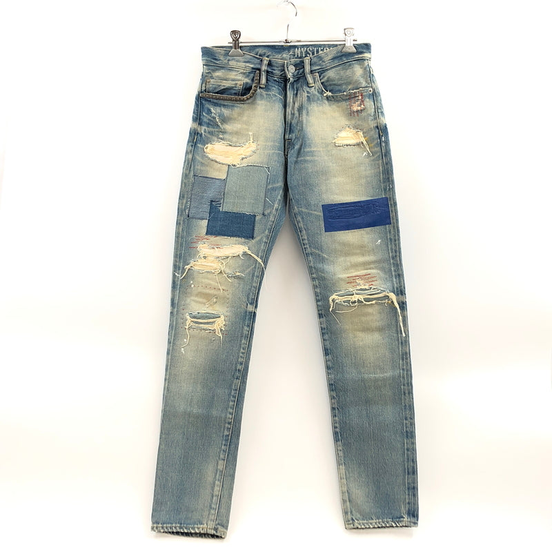 【中古品】【メンズ】 HYSTERIC GLAMOUR ヒステリックグラマー TAPERED DENIM 0261AP09 BPR加工 テーパードデニム デニムパンツ ボトムス 151-261005-hn-04-fur サイズ：28 カラー：インディゴ 万代Net店