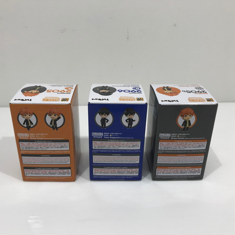 【中古美品】 グッスマくじ ハイキュー!! A賞 B賞 ラストスマイル賞 ねんどろいど べーしっく日向翔陽 制服笑顔Ver. 影山飛雄 制服Ver. 日向翔陽 制服オドロキVer. 3体セット 未開封 051-260628-ti-11-tag 万代Net店