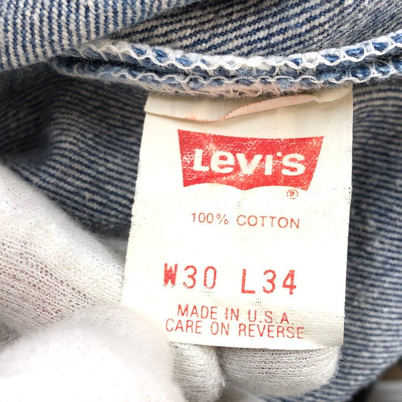 【中古品】【メンズ】 LEVI'S リーバイス SMALL-E BUTTON FLY 80S 501XX DENIM PANTS 501-0000 刻印522 89年製 スモールe ボタンフライ デニムパンツ ボトムス 157-260423-hn-01-fur サイズ：W30 L34 カラー：インディゴ 万代Net店
