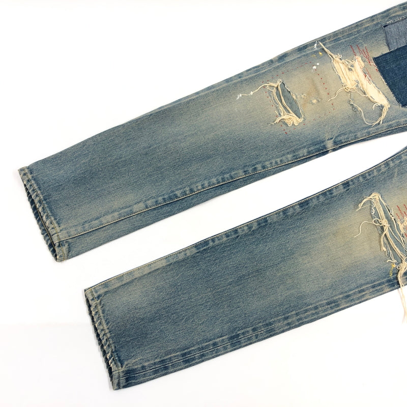 【中古品】【メンズ】 HYSTERIC GLAMOUR ヒステリックグラマー TAPERED DENIM 0261AP09 BPR加工 テーパードデニム デニムパンツ ボトムス 151-261005-hn-04-fur サイズ：28 カラー：インディゴ 万代Net店