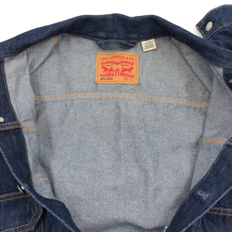 【中古品】【メンズ】 LEVI'S リーバイス RELAXED 2ND DENIM JACKET A7632-0000 リラックス セカンド デニムジャケット アウター 147-261005-hn-05-fur サイズ：L カラー：インディゴ 万代Net店