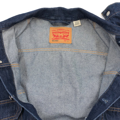 【中古品】【メンズ】 LEVI'S リーバイス RELAXED 2ND DENIM JACKET A7632-0000 リラックス セカンド デニムジャケット アウター 147-261005-hn-05-fur サイズ：L カラー：インディゴ 万代Net店