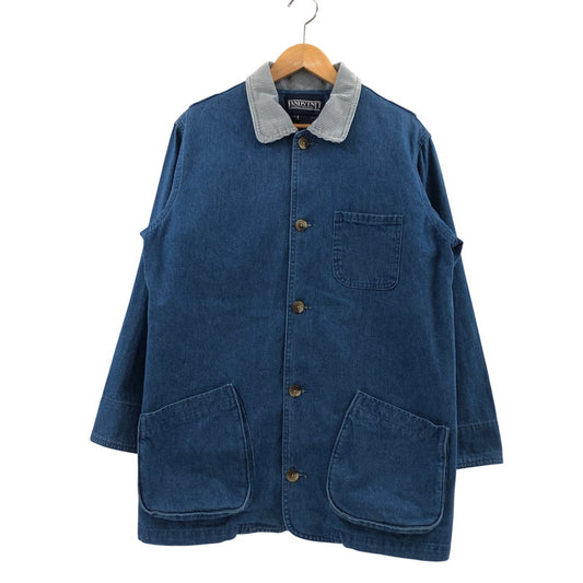 【中古品】【メンズ】 LAND'S END ランズエンド DENIM COVERALL デニムカバーオール ジャケット アウター 146-260423-hn-02-fur サイズ：L カラー：インディゴ 万代Net店