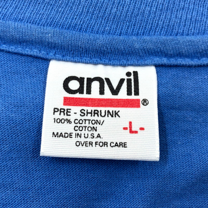 【中古品】【メンズ】 Anvil アンヴィル MOSS FIRE BIRD PRINT S/S TEE ファイアバード プリント 半袖Tシャツ ヴィンテージ トップス 146-260423-hn-03-fur サイズ：L カラー：ブルー 万代Net店