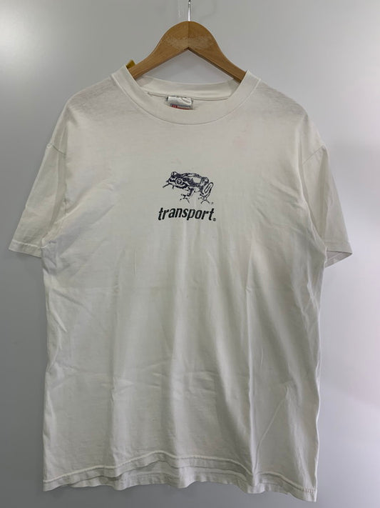 【中古品】【メンズ】 TRANSPORT FROG TEE トランスポート 初期 フロッグ Tシャツ 半袖Tシャツ トップス 146-240613-yn-01-min サイズ：M カラー：ホワイト 万代Net店