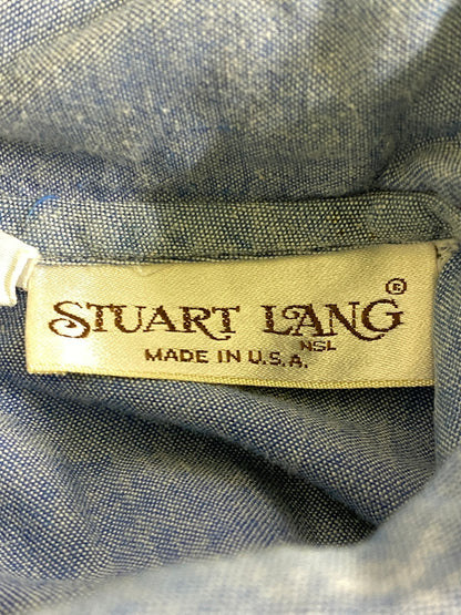 【中古品】【メンズ】 STUART LANG スチュアート ラング カプリシャツ トップス 146-260626-jt-04-min サイズ：10 カラー：インディゴ 万代Net店