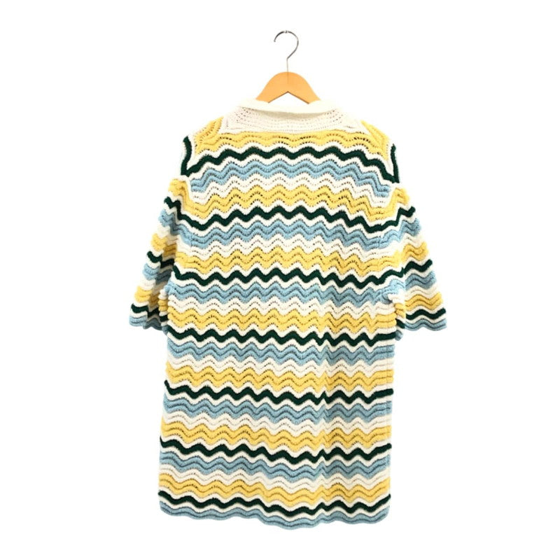 【中古品】【メンズ】 CASABLANCA カサブランカ WAVE TEXTURE SHIRT CASABLANCA24SP-7 ウェーブテクスチャシャツ ニットシャツ 半袖 トップス 141-251119-hn-01-fur サイズ：L カラー：マルチカラー 万代Net店