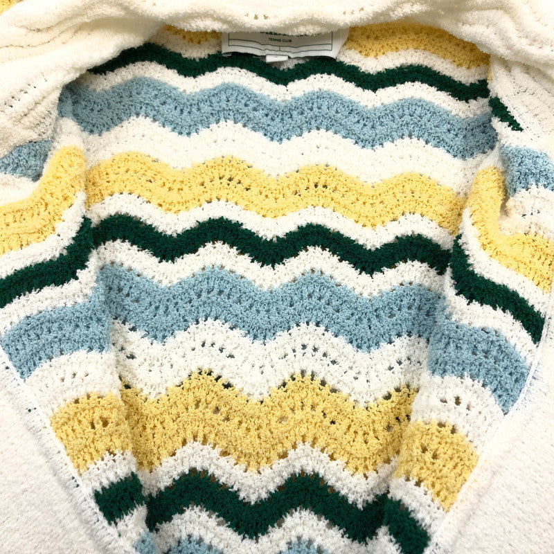 【中古品】【メンズ】 CASABLANCA カサブランカ WAVE TEXTURE SHIRT CASABLANCA24SP-7 ウェーブテクスチャシャツ ニットシャツ 半袖 トップス 141-251119-hn-01-fur サイズ：L カラー：マルチカラー 万代Net店