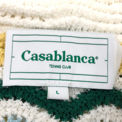 【中古品】【メンズ】 CASABLANCA カサブランカ WAVE TEXTURE SHIRT CASABLANCA24SP-7 ウェーブテクスチャシャツ ニットシャツ 半袖 トップス 141-251119-hn-01-fur サイズ：L カラー：マルチカラー 万代Net店