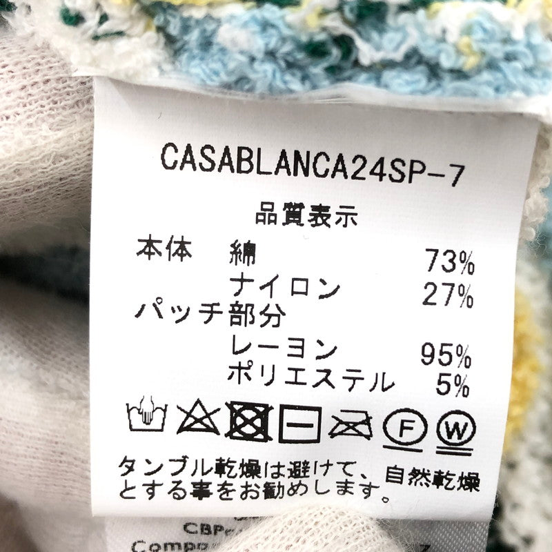 【中古品】【メンズ】 CASABLANCA カサブランカ WAVE TEXTURE SHIRT CASABLANCA24SP-7 ウェーブテクスチャシャツ ニットシャツ 半袖 トップス 141-251119-hn-01-fur サイズ：L カラー：マルチカラー 万代Net店