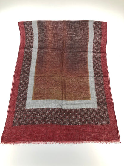 【中古品】【メンズ/レディース】 GUCCI グッチ プリンス オブ ウェールズ プリント モダールストール 赤 レッド 183-251216-SY-04-iwa カラー：レッド系 万代Net店