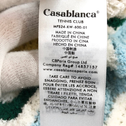【中古品】【メンズ】 CASABLANCA カサブランカ WAVE TEXTURE SHIRT CASABLANCA24SP-7 ウェーブテクスチャシャツ ニットシャツ 半袖 トップス 141-251119-hn-01-fur サイズ：L カラー：マルチカラー 万代Net店