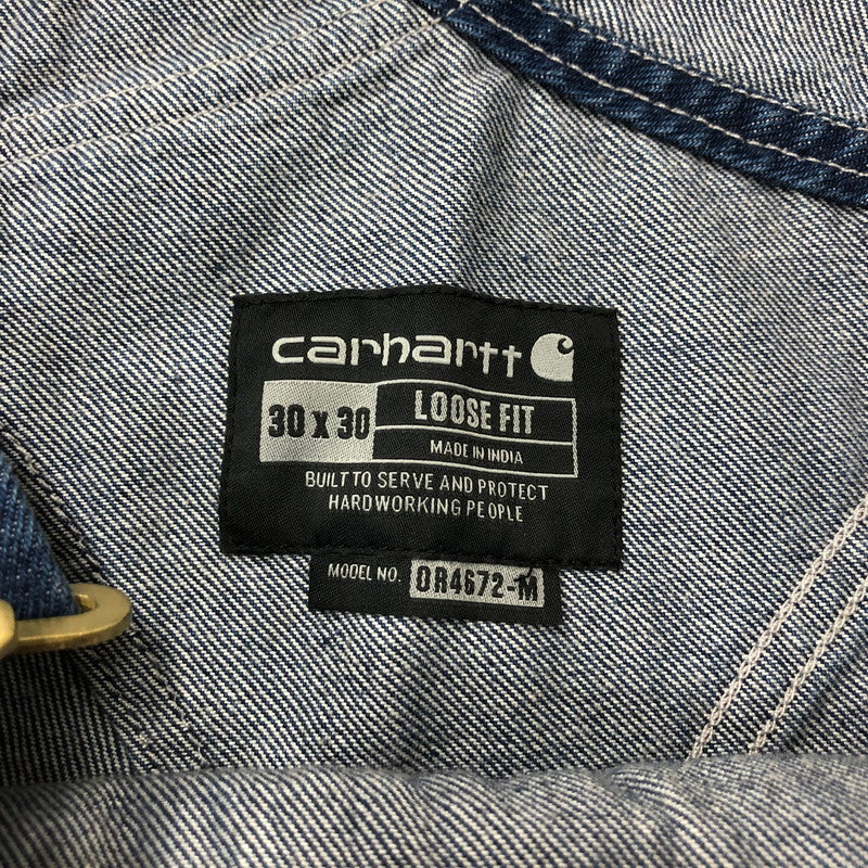 【中古美品】【メンズ】 Carhartt カーハート オーバーオール ウォッシュ加工 ボトムス 145-240312-yo-4-tei サイズ：30×30 カラー：ダークストーン 万代Net店