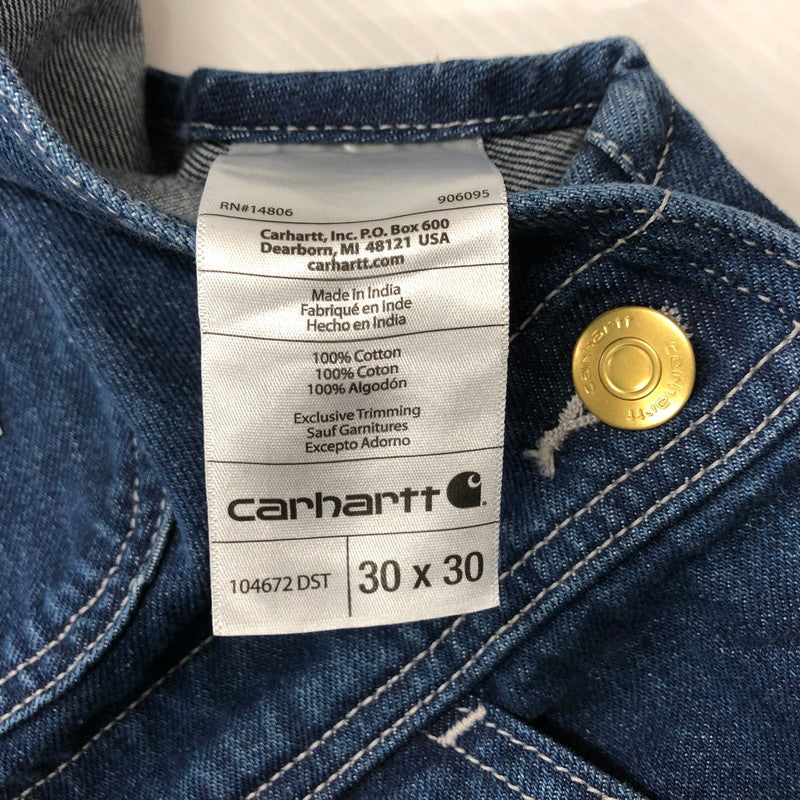 【中古美品】【メンズ】 Carhartt カーハート オーバーオール ウォッシュ加工 ボトムス 145-240312-yo-4-tei サイズ：30×30 カラー：ダークストーン 万代Net店