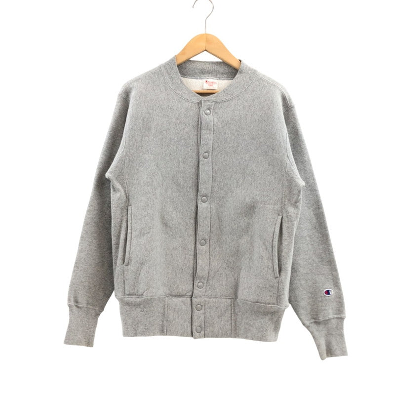 【中古品】【メンズ】 Champion チャンピオン REVERSE WEAVE リバースウィーブ USA製 スナップボタンスウェット カーディガン トップス 148-251119-hn-03-fur サイズ：L カラー：グレー 万代Net店
