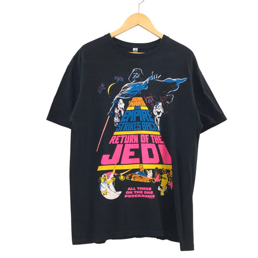 【現状渡し品】【メンズ】 STARWARS スターウォーズ THE EMPIRE STRIKES BACK S/S TEE ジ エンパイア ストライクス バック 半袖Tシャツ トップス 146-260425-hn-02-fur サイズ：L カラー：ブラック 万代Net店