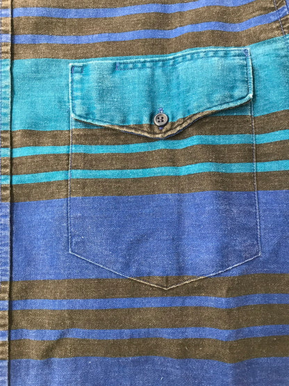【中古品】【メンズ】 WRANGLER ラングラー X-LONG TAILS LS BD SHIRT エックス ロングテール シャツ トップス 146-260516-rt-17-tagh サイズ：16-34 カラー：ブルー 万代Net店