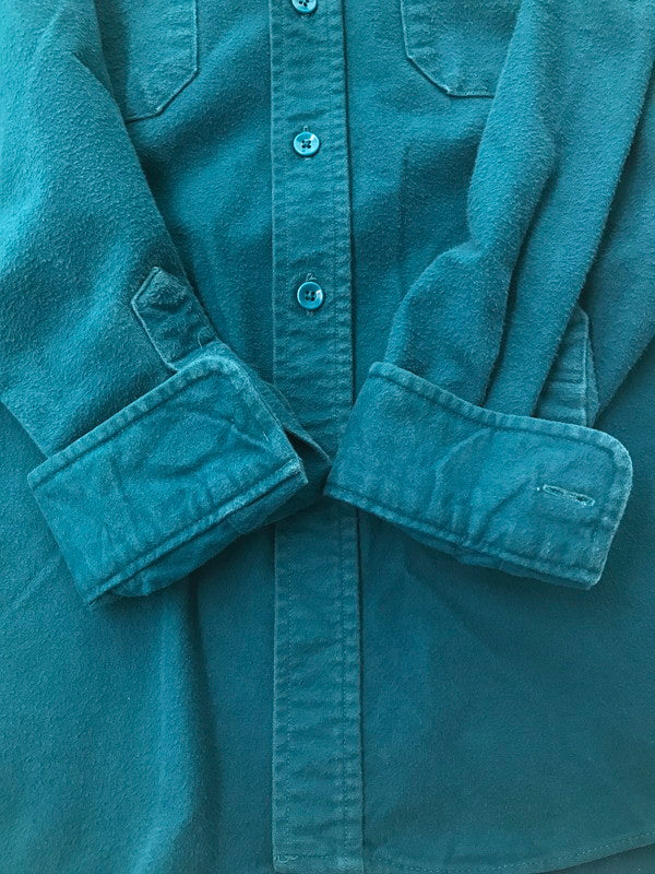 【中古品】【メンズ】 L.L.BEAN エルエルビーン CHAMOIS CLOTH SHIRT シャモア クロス シャツ 長袖シャツ トップス 146-260516-rt-19-tagh サイズ：15.5 カラー：グリーン 万代Net店