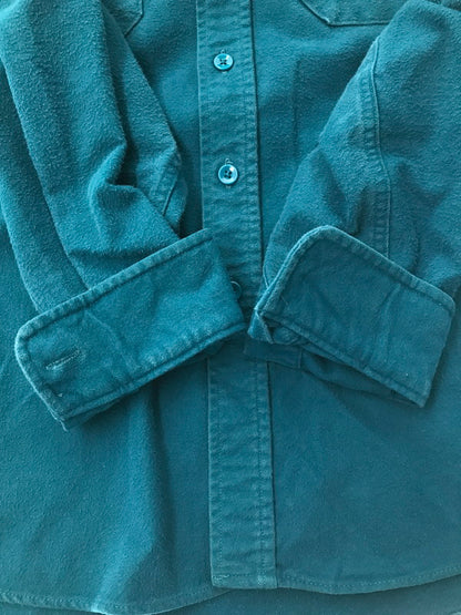【中古品】【メンズ】 L.L.BEAN エルエルビーン CHAMOIS CLOTH SHIRT シャモア クロス シャツ 長袖シャツ トップス 146-260516-rt-19-tagh サイズ：15.5 カラー：グリーン 万代Net店