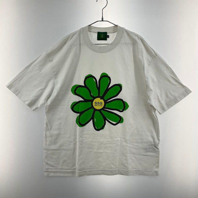 【中古品】【メンズ】 SSS SATTI MOUSE FLOWER LOGO T-SHIRT 147-260419-SS-08-iwa サイズ：XL カラー：ホワイト 万代Net店