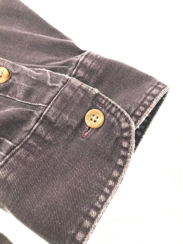 【中古品】【メンズ】 EDDIE BAUER エディー・バウアー 80's ELKHORN TWILL L/S SHIRT エルクホーン ツイル ロング スリーブ シャツ トップス 黒タグ ヴィンテージ 146-260516-rt-20-tagh サイズ：不明 下記参照 カラー：パープル 万代Net店