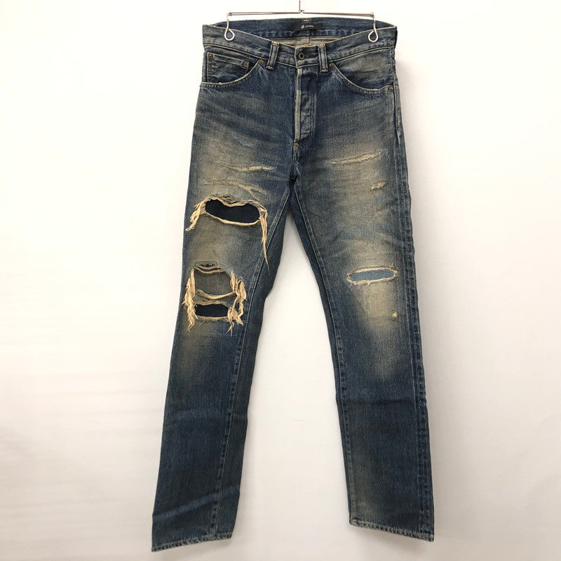 【中古品】【メンズ】 Johnbull ジョンブル リペア加工 デニムパンツ ジーンズ ダメージ リペア 158-231113-158-231113-tk-1-tei-tei サイズ：S カラー：インディゴ 万代Net店