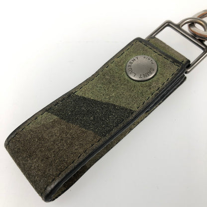 【中古品】【メンズ/レディース】 SAINT LAURENT サンローラン キーリング KEY RING HUNTING 付属品付き 183-241226-NS-13-iwa サイズ：リング幅:約3cm 全長:約12cm カラー：迷彩柄 万代Net店