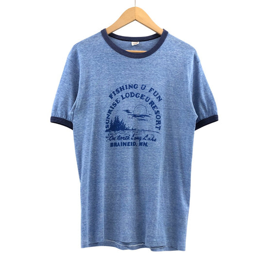 【中古品】【メンズ】 Hanes ヘインズ 70S RINGER TEE リンガー 半袖Tシャツ トップス 146-260425-hn-03-fur サイズ：M カラー：ブルー系 万代Net店