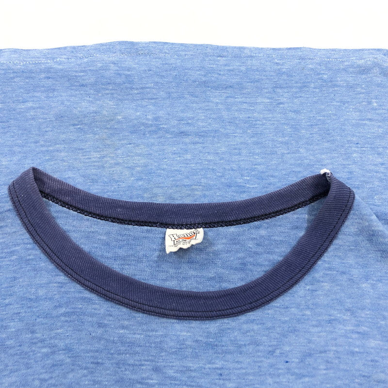 【中古品】【メンズ】 Hanes ヘインズ 70S RINGER TEE リンガー 半袖Tシャツ トップス 146-260425-hn-03-fur サイズ：M カラー：ブルー系 万代Net店