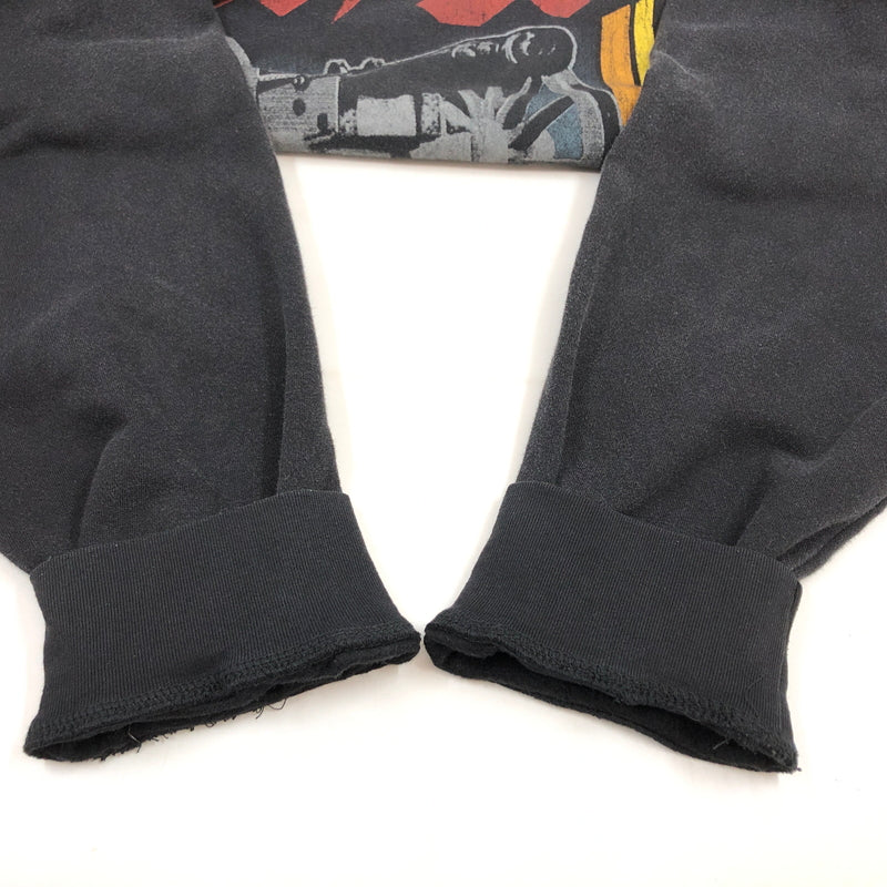 【現状渡し品】【メンズ】 ACDC エーシーディーシー "WE SALUTE YOU" PRINT SWEATSHIRT プリント スウェットシャツ トレーナー トップス 146-260713-hn-02-fur サイズ：XL カラー：ブラック 万代Net店