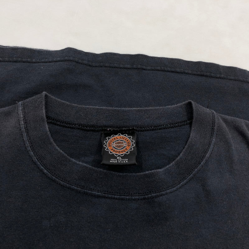 【現状渡し品】【メンズ】 HARLEY-DAVIDSON ハーレーダビッドソン WILD GLIDE S/S TEE ワイルドグライド 半袖Tシャツ トップス 146-260426-hn-01-fur サイズ：XL カラー：ブラック 万代Net店