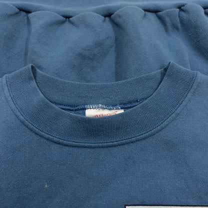 【現状渡し品】【メンズ】 HANES ヘインズ "ALASKA" PRINT SWEATSHIRT アラスカ プリント スウェットシャツ トレーナー トップス 146-260713-hn-03-fur サイズ：L カラー：ブルー系 万代Net店