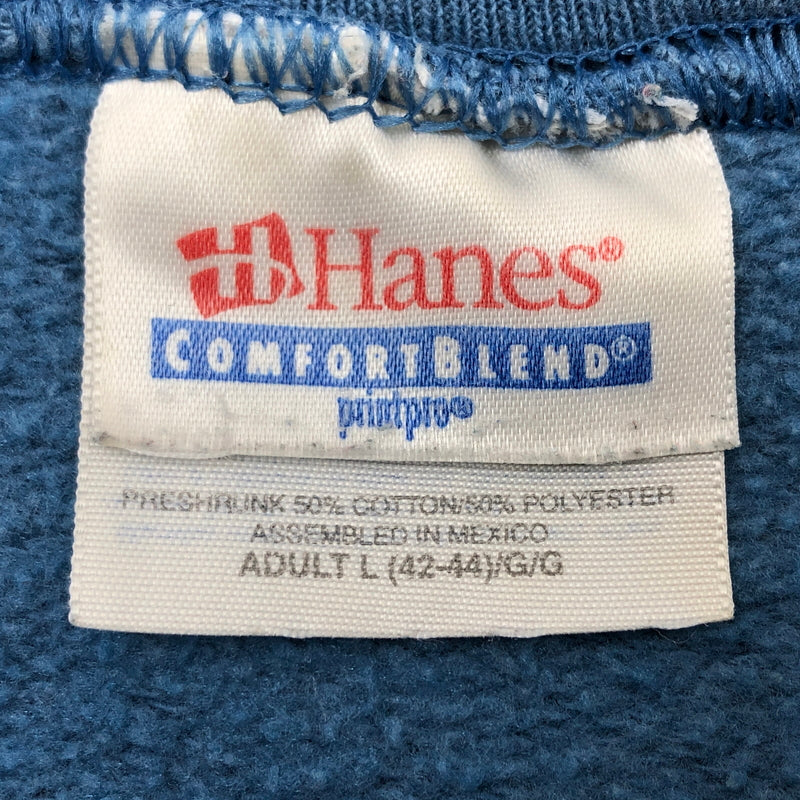 【現状渡し品】【メンズ】 HANES ヘインズ "ALASKA" PRINT SWEATSHIRT アラスカ プリント スウェットシャツ トレーナー トップス 146-260713-hn-03-fur サイズ：L カラー：ブルー系 万代Net店
