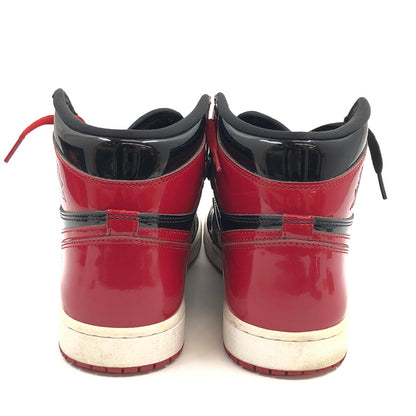 【中古品】【メンズ】 NIKE ナイキ AIR JORDAN 1 RETRO HIGH OG "PATENT BRED" 555088-063 エアジョーダン1 ハイ OG パテントブレッド スニーカー シューズ 靴 160-261008-hn-03-fur サイズ：28.0cm US10 カラー：ブラック/レッド/ホワイト 万代Net店