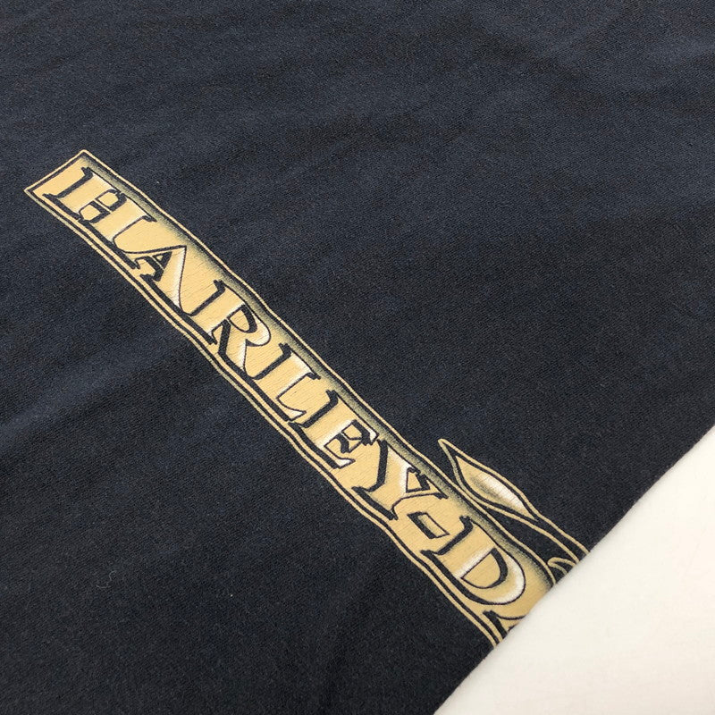 【現状渡し品】【メンズ】 HARLEY-DAVIDSON ハーレーダビッドソン WILD GLIDE S/S TEE ワイルドグライド 半袖Tシャツ トップス 146-260426-hn-01-fur サイズ：XL カラー：ブラック 万代Net店