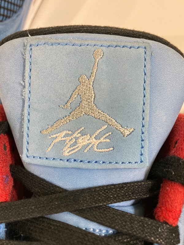 【中古品】【メンズ】 NIKE ナイキ ×TRAVIS SCOTT トラヴィススコット AIR JORDAN 4 RETRO CA 308497-406 エアージョーダン4 レトロ カクタスジャック スニーカー 靴 160-240903-jt-18-min サイズ：US 10 28.0cm カラー：UNIVERCITY BLUE/BLACK 万代Net店