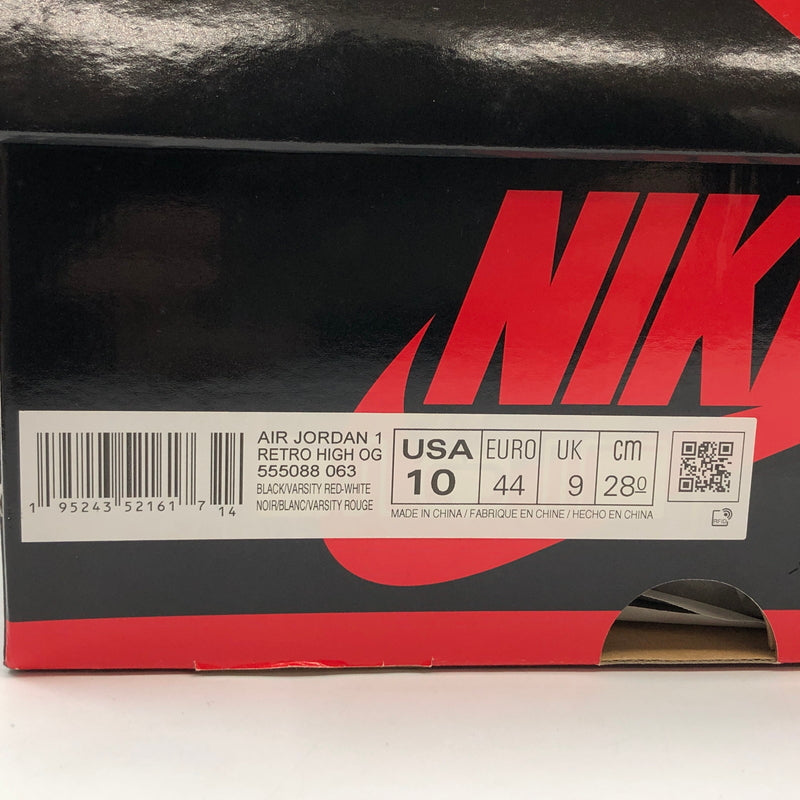 【中古品】【メンズ】 NIKE ナイキ AIR JORDAN 1 RETRO HIGH OG "PATENT BRED" 555088-063 エアジョーダン1 ハイ OG パテントブレッド スニーカー シューズ 靴 160-261008-hn-03-fur サイズ：28.0cm US10 カラー：ブラック/レッド/ホワイト 万代Net店