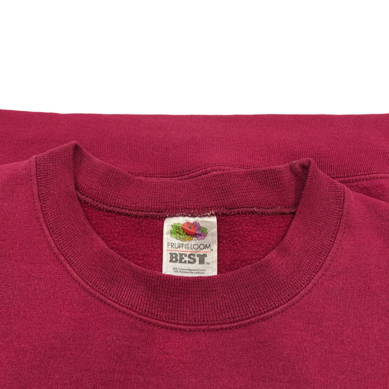 【現状渡し品】【メンズ】 FRUIT OF THE LOOM フルーツオブザルーム 90S "BAR HARBOR CAMPGROUND" CREWNECK SWEATSHIRT クルーネック スウェットシャツ トレーナー トップス 146-260713-hn-04-fur サイズ：L カラー：レッド 万代Net店