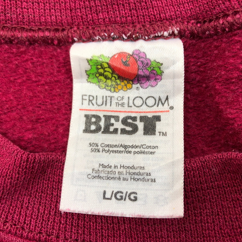 【現状渡し品】【メンズ】 FRUIT OF THE LOOM フルーツオブザルーム 90S "BAR HARBOR CAMPGROUND" CREWNECK SWEATSHIRT クルーネック スウェットシャツ トレーナー トップス 146-260713-hn-04-fur サイズ：L カラー：レッド 万代Net店