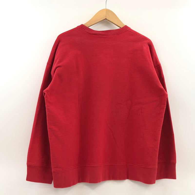 【現状渡し品】【メンズ】 DKNY JEANS ディーケーエヌワイ ジーンズ PRINT LOGO L/S SWEAT プリントロゴ 長袖 スウェット トレーナー トップス 146-260713-hn-05-fur サイズ：S カラー：レッド 万代Net店