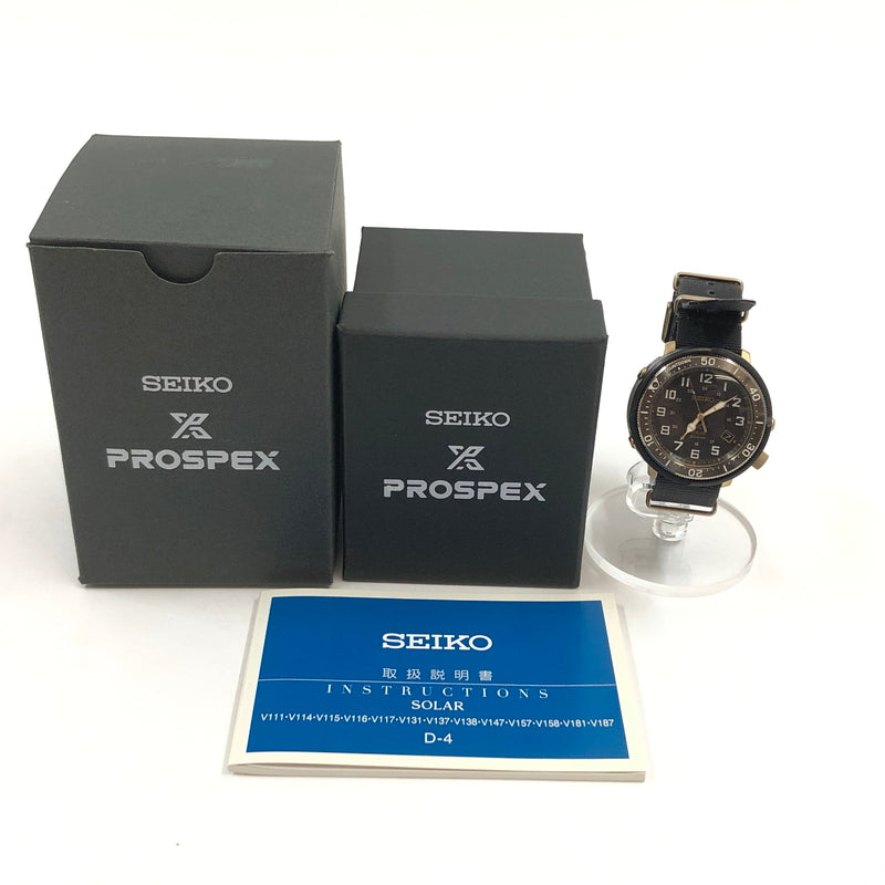 【現状渡し品】【メンズ】 SEIKO セイコー PROSPEX SOLAR ANALOG WATCH V157-0CJ0 プロスペックス ソーラー アナログ 腕時計 197-261008-hn-05-fur カラー：ブラック 万代Net店