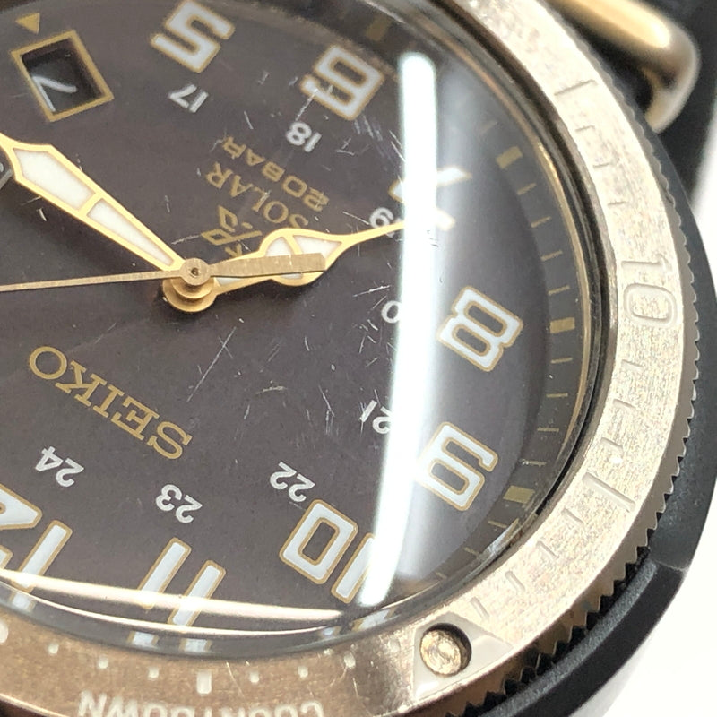 【現状渡し品】【メンズ】 SEIKO セイコー PROSPEX SOLAR ANALOG WATCH V157-0CJ0 プロスペックス ソーラー アナログ 腕時計 197-261008-hn-05-fur カラー：ブラック 万代Net店