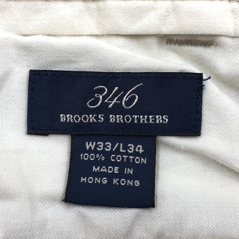 【現状渡し品】【メンズ】 BROOKS BROTHERS ブルックスブラザーズ COTTON SLACKS PANTS 346 コットン スラックスパンツ ボトムス 158-260427-hn-01-fur サイズ：W33 L34 カラー：ベージュ系 万代Net店